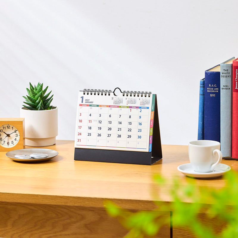 New Japan Calendar 2027 Desk Calendar Color Index Bitter NK518