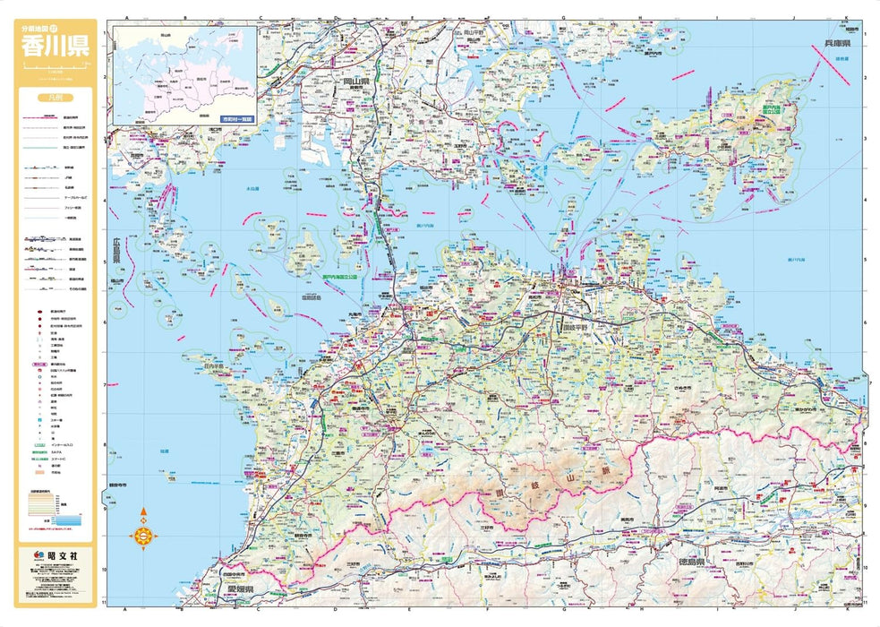 Prefecture Map Kagawa (Prefecture Map 37)