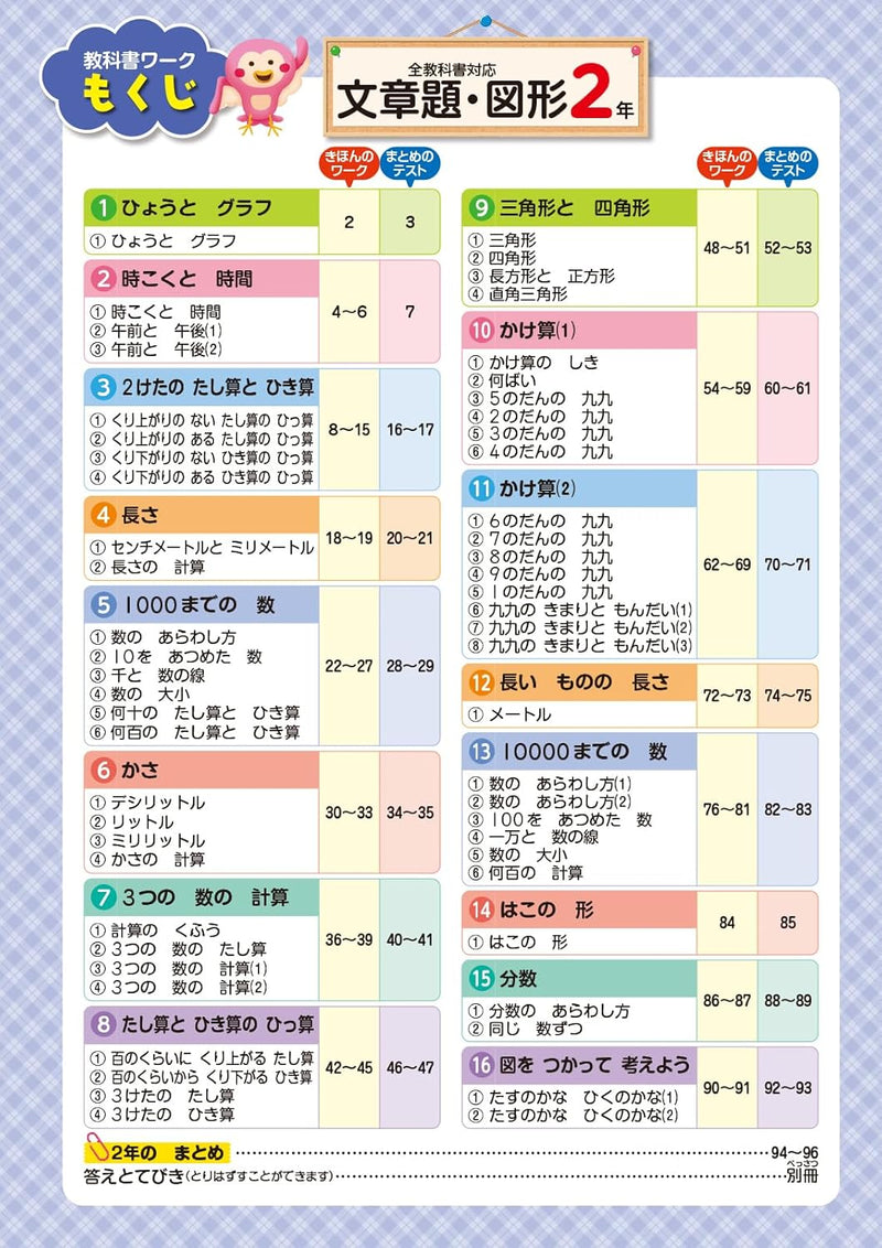Shougaku Kyoukasho Work Word Problems & Geometry 2nd Grade Compatible with All Textbooks
