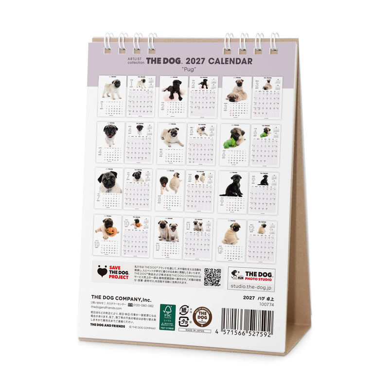 THE DOG 2027 Desk Calendar [Pug]
