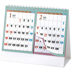 Todan 2025 Desk L Calendar 2-Month Moji (Perforated / with Subway Route Map) 15.6 x 18cm TD-270