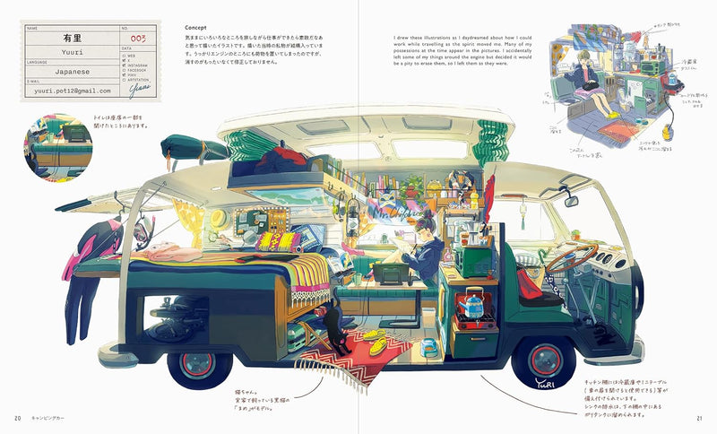 Hakoniwa Sekai - Miniature Worlds - Files of Illustrators Who Draw Small Fantasy Worlds (Japanese Edition)