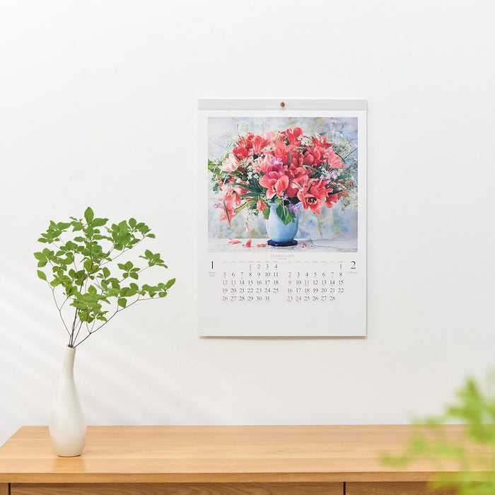 New Japan Calendar 2025 Wall Calendar Floral Gift NK47