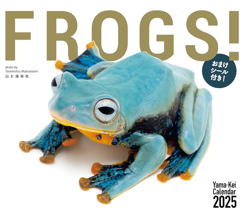 Calendar 2025 FROGS! (Monthly/Wall Calendar) (Yama-kei Calendar 2025)