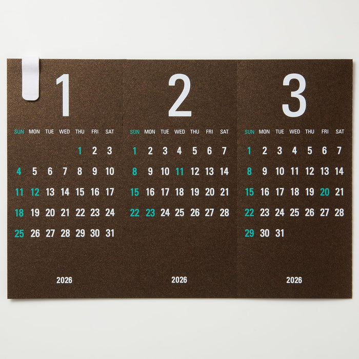Replug 2026 Desk Calendar Triangler Bronza A26-499