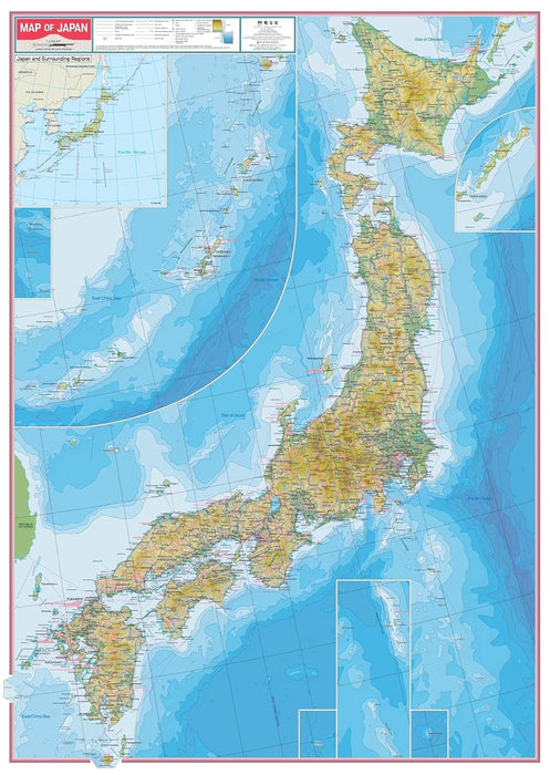 English Map: MAP OF JAPAN