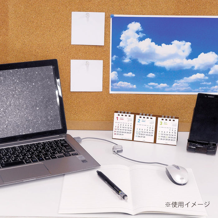 M-PLAN 2026 Cubics Desk Calendar Petit Petit 3-Month Basic 204020-01-62