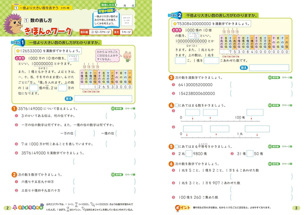 Shougaku Kyoukasho Work Mathematics 4th Grade Nihon Bunkyo Shuppan Edition