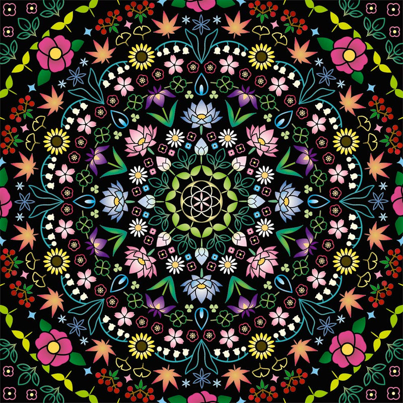 Scratch Art for Balancing the Autonomic Nervous System: Mandala Enjoying the Flowers of the Four Seasons (Scratch Art Book)