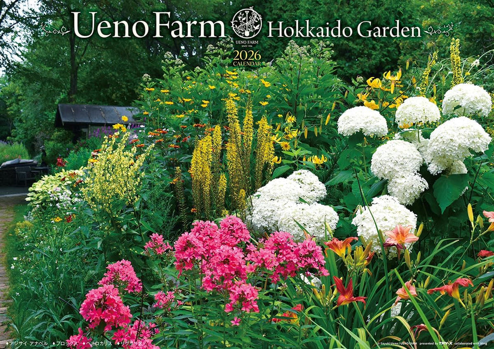 Try-X 2026 Wall Calendar Ueno Farm Hokkaido Garden CL-478 52x36cm
