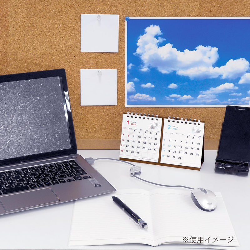 M-PLAN 2026 Cubics Desk Calendar Petit 2-Month Basic 204006-01-65