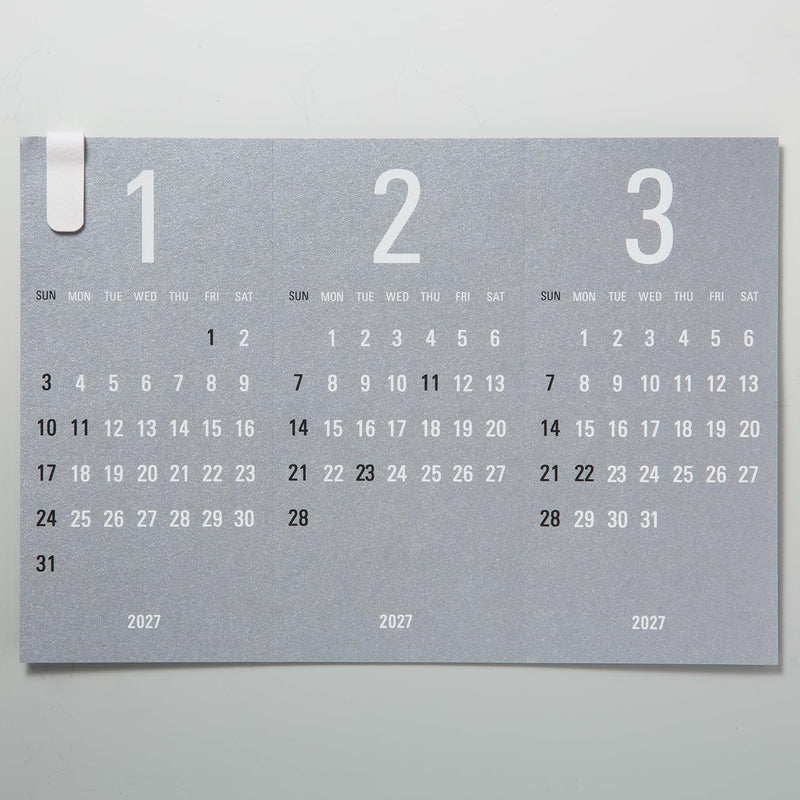 Replug 2027 Desk Calendar Triangler Silver A27-524