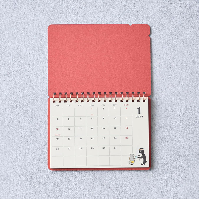 Suica's Penguin Desk Calendar 2026