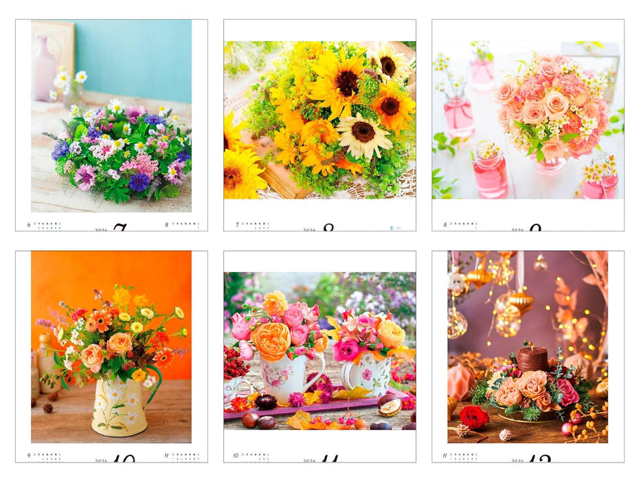 Calendar 2026 Petit Flower Adorable Small Flower Calendar (Monthly/Wall Calendar) (Impress Calendar 2026)