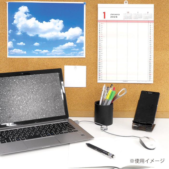 M-PLAN 2026 Cubics Wall Calendar A4 Family Basic 204014-01-70