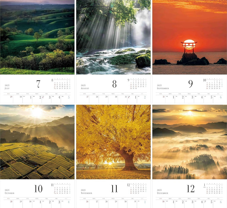 Calendar 2025 Miraculous Views of Japan (Monthly/Wall Calendar) (Yama-kei Calendar 2025)