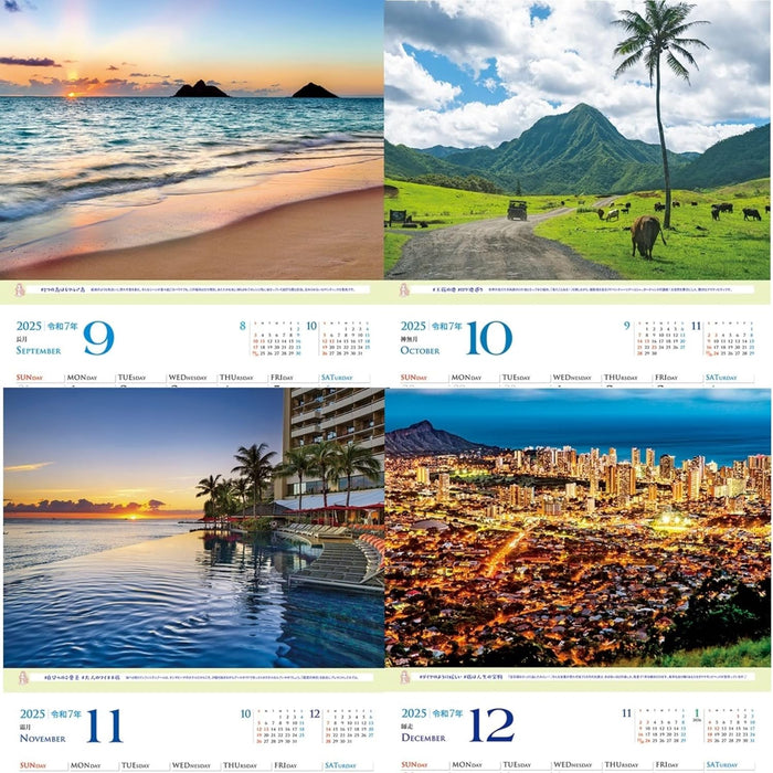 JTB Calendar Hawaii 2025 Wall Calendar