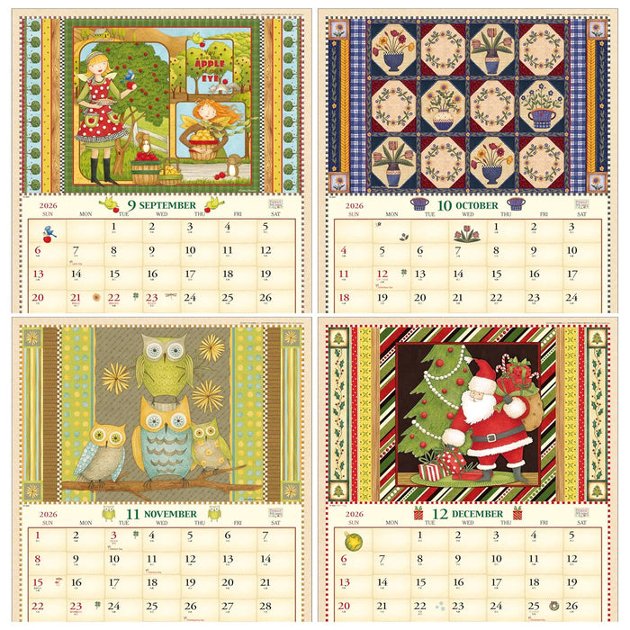Todan 2026 Wall Calendar Debbie Mumm (American Country) 53.5 x 38cm TD-869