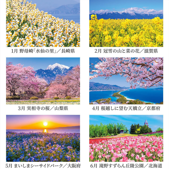 Shashin Koubou Scents of Seasonal Flowers 2025 Desk Calendar (Double-Sided Design) 144 x 182mm