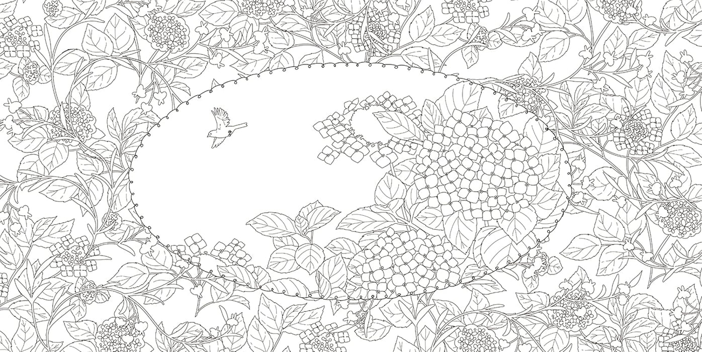 The coloring book - A bird traveling flowers to flowers -