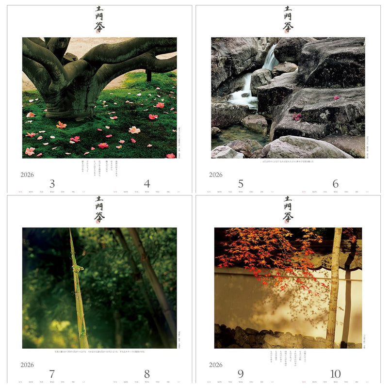 Todan 2026 Wall Calendar The Passing Scenery Ken Domon Works 59.8 x 42.5cm TD-30736