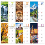 Todan 2025 Desk L Calendar Beautiful Landscapes 15.6 x 18cm TD-275