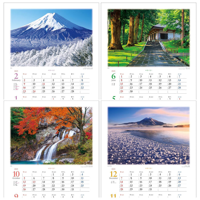 Todan 2025 Wall Calendar The Fragrance of the Four Seasons (Perforated 2-Month) 60.8 x 42.5cm TD-702