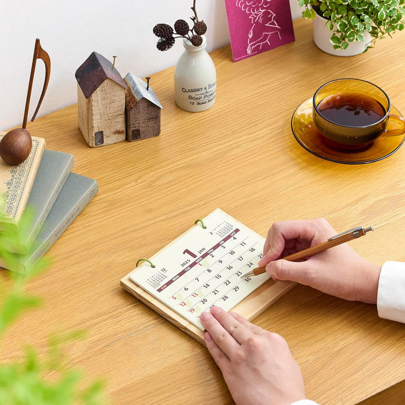 New Japan Calendar 2025 Desk Calendar Wood Stand Calendar NK550