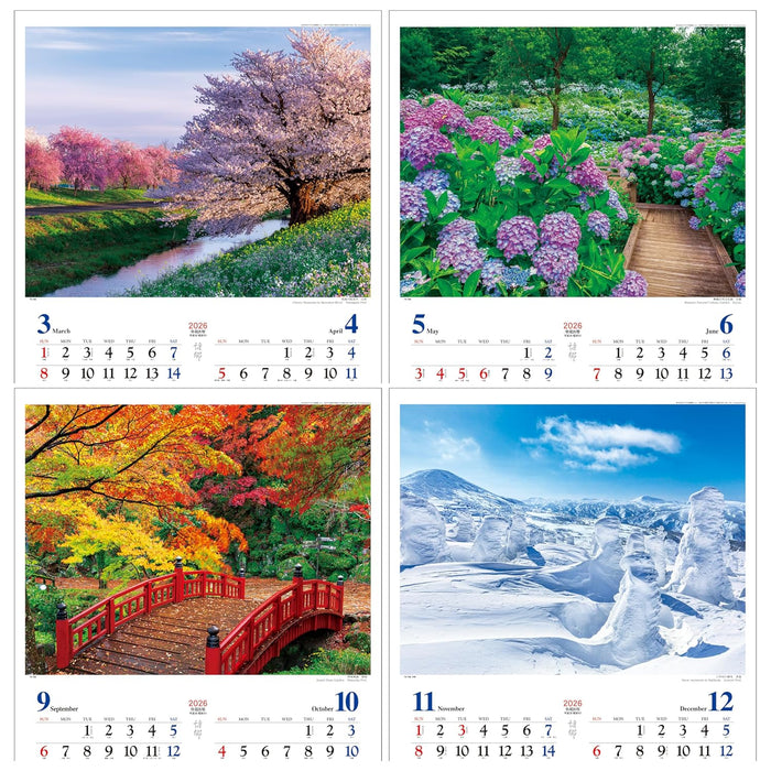 Todan 2026 Wall Calendar Shigo 60.8 x 42.5cm TD-700