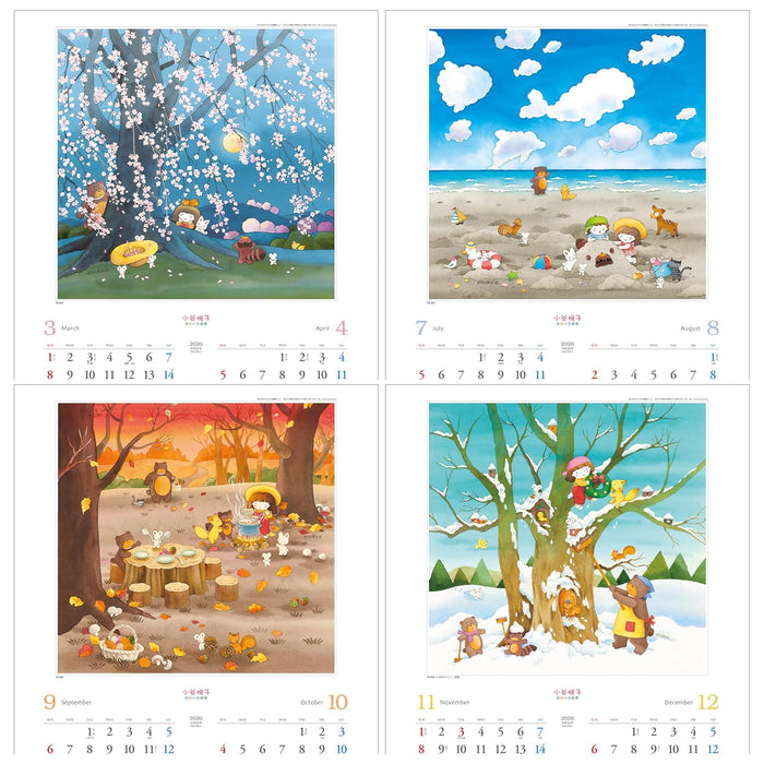 Todan 2026 Wall Calendar Etsuko Kotani Fairy Tale Art Book 53.5 x 38cm TD-927