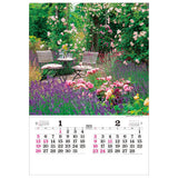 Todan 2025 Wall Calendar English Garden Tohan DX Film 75 x 50.4cm TD-535