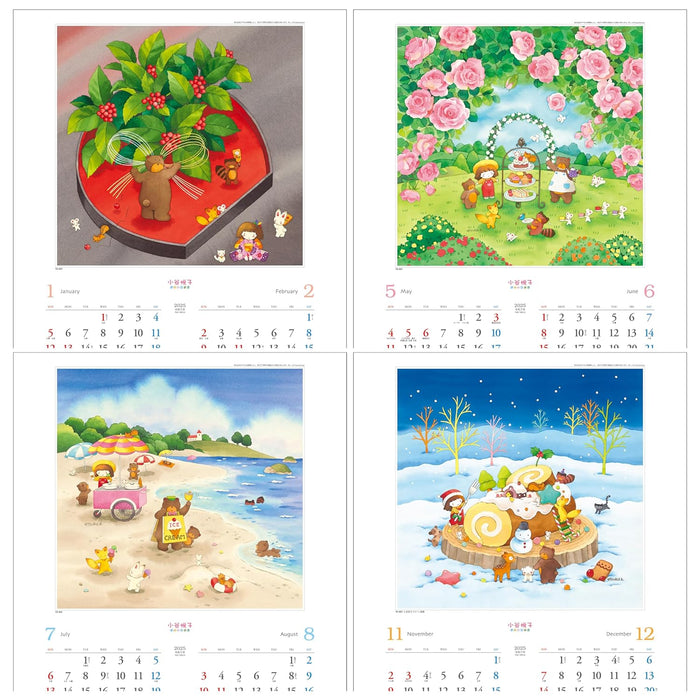 Todan 2025 Wall Calendar Etsuko Kotani Fairy Tale Art Book 53.5 x 38cm TD-927