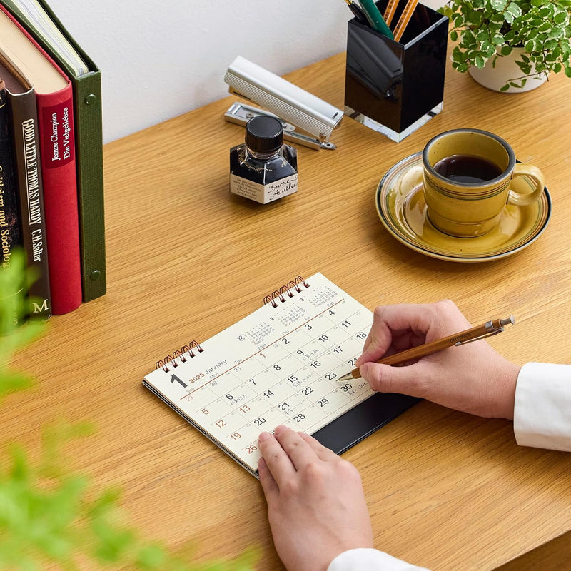 New Japan Calendar 2025 Desk Calendar Cream Memo NK530