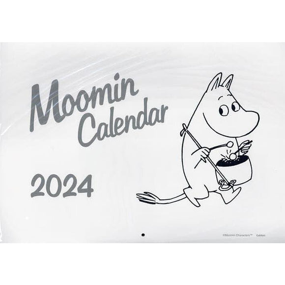Moomin Wall Calendar 2024 Monotone (Gakken Calendar) Japanese Book Store
