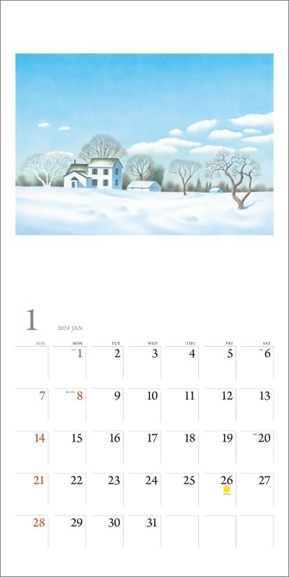 KS Hanbai Wall Calendar Ken Kuroi 2024 Calendar CL24-0497
