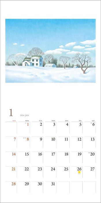 KS Hanbai Wall Calendar Ken Kuroi 2024 Calendar CL24-0497