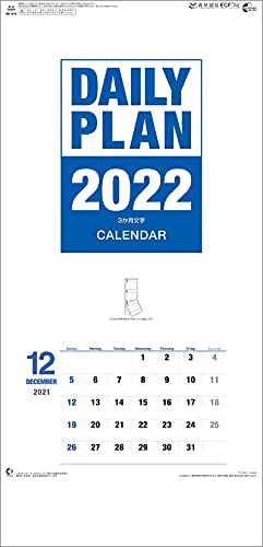 New Japan Calendar Daily Plan Moji  3 Months 2022 Wall Calendar CL22-1041