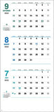 New Japan Calendar Daily Plan Moji  3 Months 2022 Wall Calendar CL22-1041