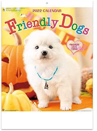 New Japan Calendar 2022 Wall Calendar Friendly Dogs NK24