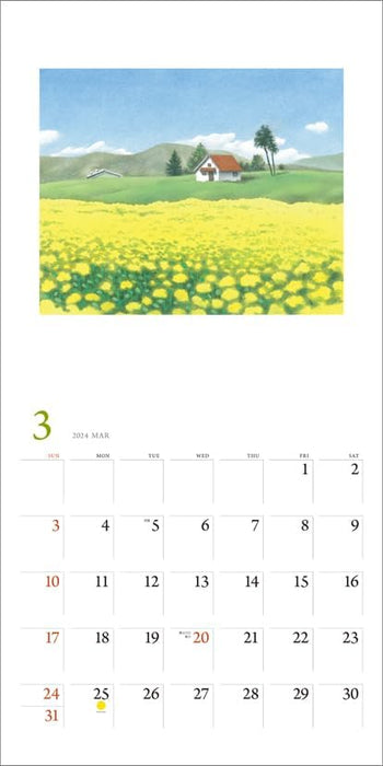 KS Hanbai Wall Calendar Ken Kuroi 2024 Calendar CL24-0497