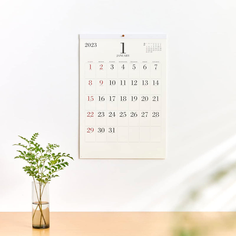New Japan Calendar 2023 Wall Calendar Simple Face Large NK200