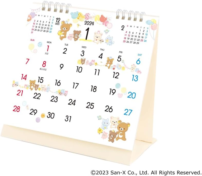 Todan 2024 Desk Calendar Pop Calendar (Rilakkuma) CL24-1118