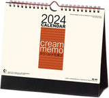 New Japan Calendar 2024 Desk Calendar Cream Memo Large Monthly Table NK8547
