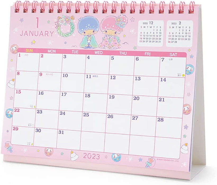 Sanrio 2023 Desktop Calendar Little Twin Stars 3 Months 202827