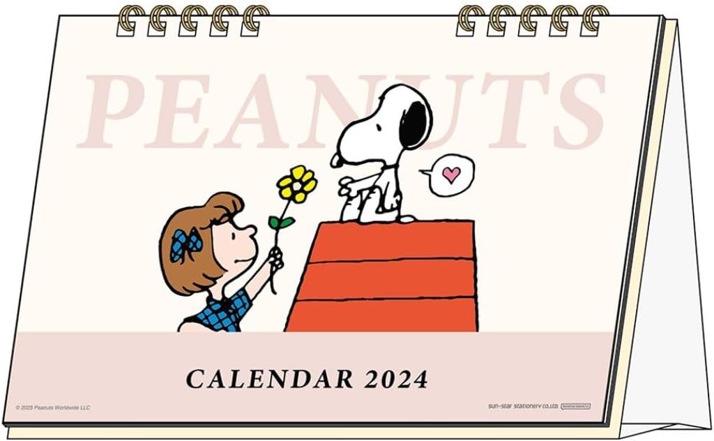 Sun-Star Stationery Snoopy 2024 Desk Calendar Vintage S8520291