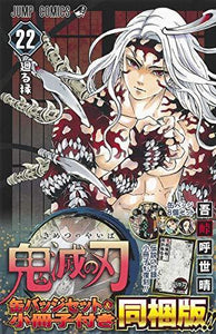 Demon Slayer: Kimetsu no Yaiba 22 Bundled version with can badge set and booklet - Manga