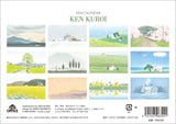 KS Hanbai Desk Calendar Ken Kuroi 2024 Calendar CL24-0498