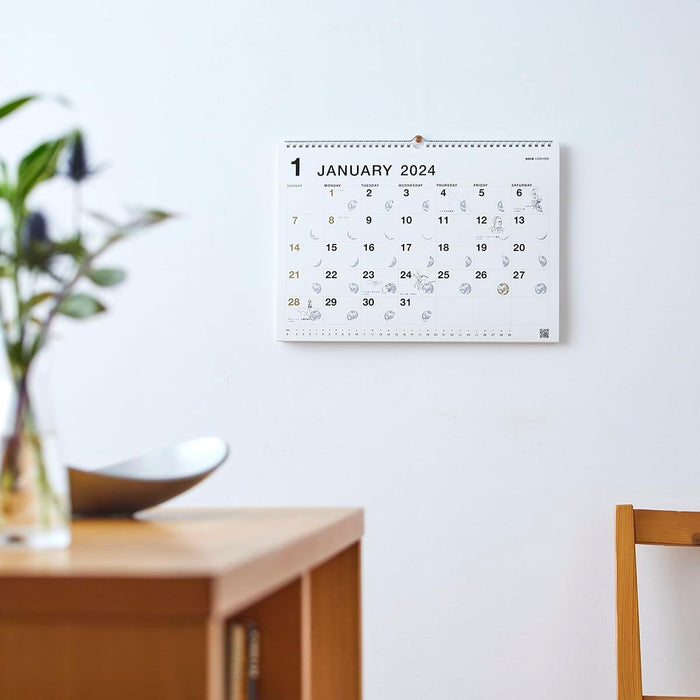 New Japan Calendar 2024 Wall Calendar Sora Calendar White NK8941