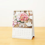 New Japan Calendar 2024 Desk Calendar Hibiya-Kadan Precious Flowers NK4109