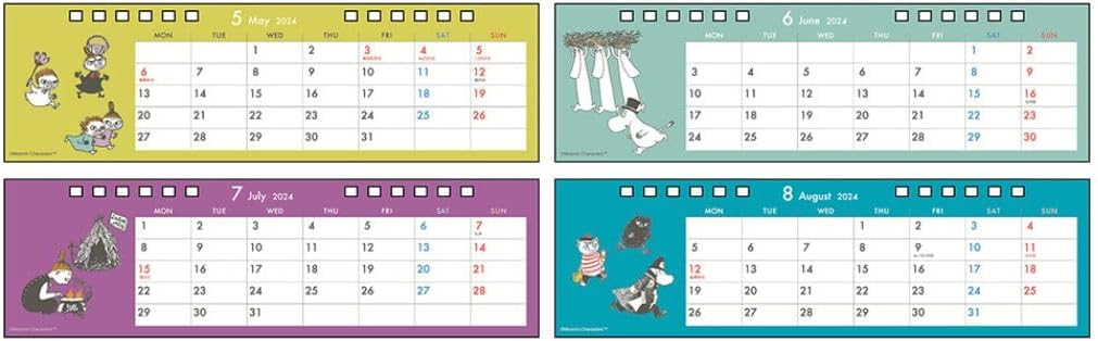 Sun-Star Stationery Moomin 2024 Desk Calendar Moomin S8520585